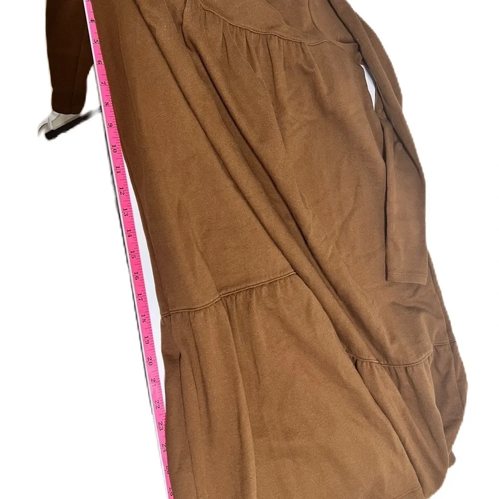 Little Parni Girls Brown Tiered Sweatshirt Dress Sz 16 fall winter spring casual